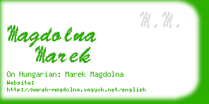 magdolna marek business card